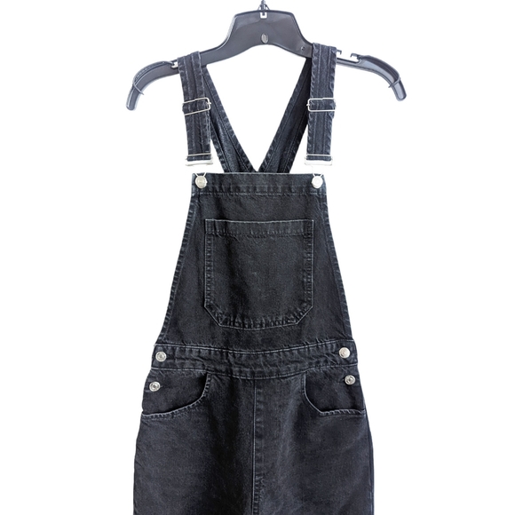 ASOS DESIGN Denim '90's' Straight Leg Washed Black Jumpsuit Overalls Size 4 - Picture 6 of 10